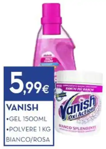 Proshop VANISH GEL 1500ML POLVERE 1 KG BIANCO/ROSA offerta