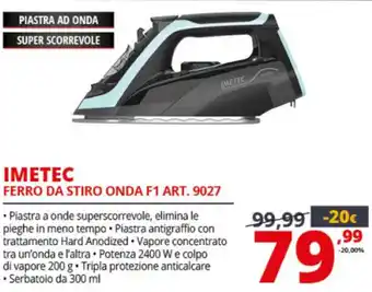 Comet Imetec Ferro da Stiro Onda F1 Art. 9027 offerta