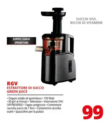 Comet RGV Estrattore di Succo Green Juice offerta
