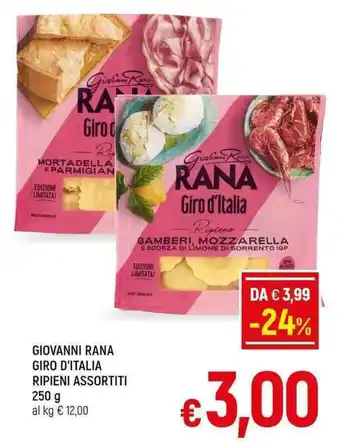 A&O GIOVANNI RANA GIRO D'ITALIA RIPIENI ASSORTITI 250 g offerta