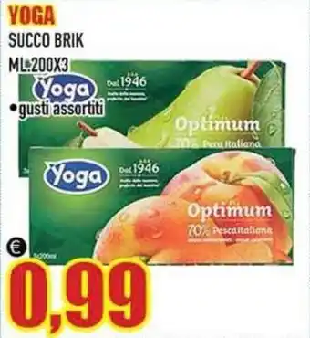 Euromarket Carandente YOGA SUCCO BRIK ML.200X3 offerta