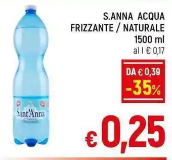 A&O S.ANNA ACQUA FRIZZANTE/NATURALE 1500 ml offerta