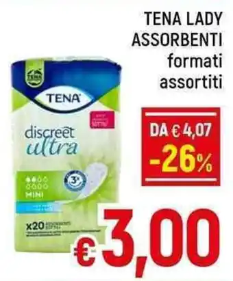 A&O TENA LADY ASSORBENTI formati assortiti offerta