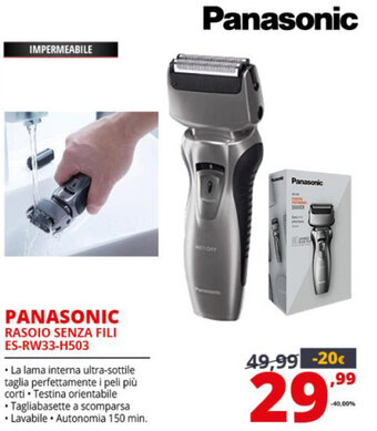 Comet Panasonic Rasoio senza Fili ES-RW33-H503 offerta