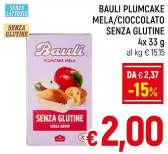 Famila Market BAULI PLUMCAKE MELA/CIOCCOLATO SENZA GLUTINE 4x 33 g offerta