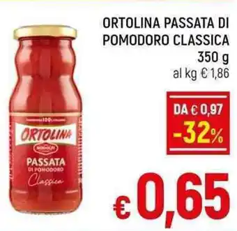 A&O ORTOLINA PASSATA DI POMODORO CLASSICA 350 g offerta