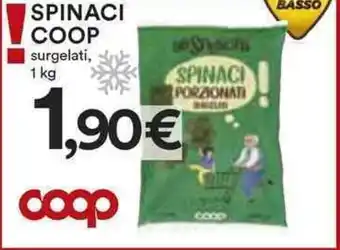 Coop SPINACI COOP surgelati, 1 kg offerta