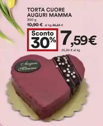 Coop TORTA CUORE AUGURI MAMMA 300 g offerta