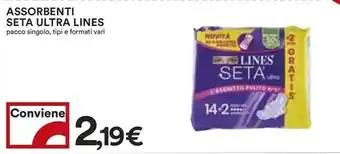 Coop ASSORBENTI SETA ULTRA LINES offerta