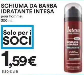 Coop SCHIUMA DA BARBA IDRATANTE INTESA offerta