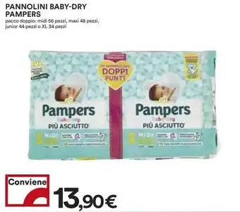 Coop PANNOLINI BABY-DRY PAMPERS offerta