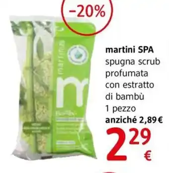 dm drogerie markt martini SPA spugna scrub profumata con estratto di bambù 1 pezzo offerta
