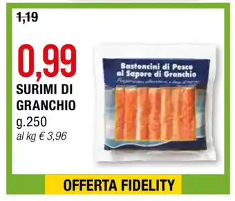 Hardis SURIMI DI GRANCHIO g 250 offerta