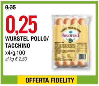 Hardis WURSTEL POLLO/ TACCHINO x4/g 100 offerta