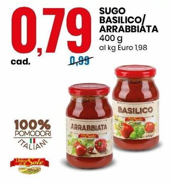 Eurospin Sugo Basilico/Arrabbiata 400g offerta