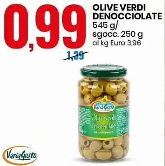 Eurospin Olive Verdi Denocciolate 545g/250g offerta