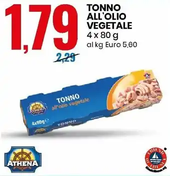 Eurospin Tonno All'Olio Vegetale 4x80g offerta