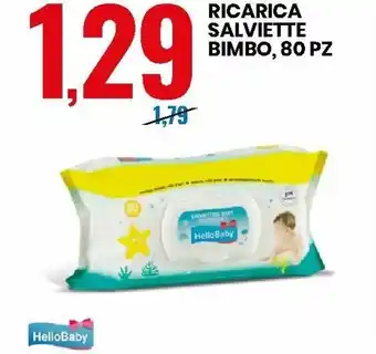 Eurospin Ricarica Salviette Bimbo, 80pz offerta