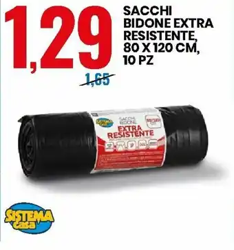 Sacchi Bidone Extra Resistente, 80x120cm, 10pz