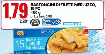 Eurospin Bastoncini di Filetti Merluzzo, 15pz 450g offerta