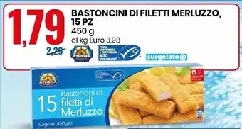 Eurospin Bastoncini di Filetti Merluzzo, 15pz 450g offerta