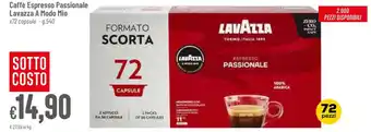 Pan Caffè Espresso Passionale Lavazza A Modo Mio x72 capsule - g.540 offerta