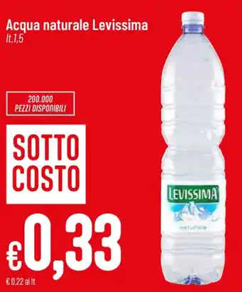 Pan Acqua naturale Levissima lt 1,5 offerta
