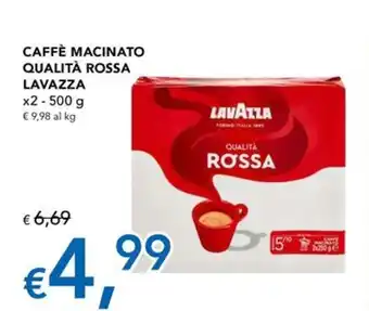 Migross Superstore CAFFÈ MACINATO QUALITÀ ROSSA LAVAZZA x2 - 500 g offerta