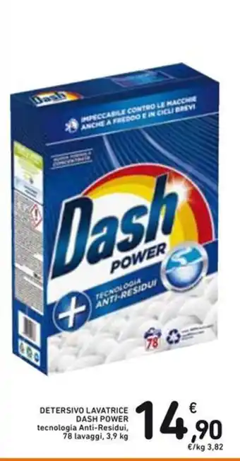 Spazio Conad DETERSIVO LAVATRICE DASH POWER tecnologia Anti-Residui, 78 lavaggi, 3,9 kg offerta