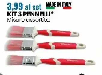 Kit 3 Pennelli