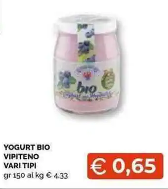 Mercatò Local YOGURT BIO VIPITENO VARI TIPI gr 150 offerta