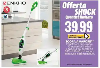 Eurospin Enkho Scopa a Vapore offerta