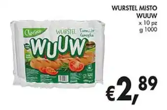 D'Italy WURSTEL MISTO WUUW x 10 pz g 1000 offerta