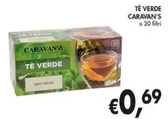 D'Italy TÈ VERDE CARAVAN'S x 20 filtri offerta
