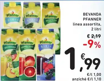 Spazio Conad BEVANDA PFANNER linea assortita, 2 litri offerta