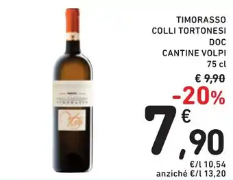 Spazio Conad TIMORASSO COLLI TORTONESI DOC CANTINE VOLPI 75 cl offerta