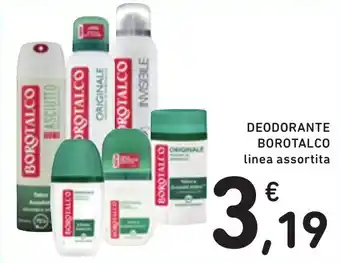 Spazio Conad DEODORANTE BOROTALCO Linea assortita offerta