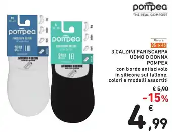 Spazio Conad 3 CALZINI PARISCARPA UOMO O DONNA POMPEA offerta