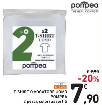 Spazio Conad T-SHIRT O VOGATORE UOMO POMPEA 2 pezzi, colori assortiti offerta