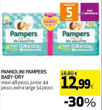 Coop PANNOLINI PAMPERS BABY-DRY offerta