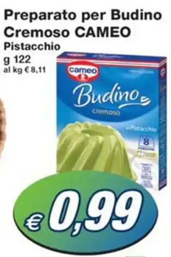 Prix Quality Preparato per Budino Cremoso CAMEO Pistacchio g 122 offerta