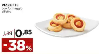 Alì Supermercati PIZZETTE con formaggio all'etto offerta