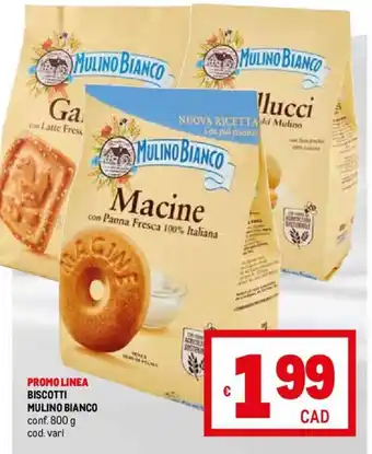 Metro BISCOTTI MULINO BIANCO conf. 800 g offerta