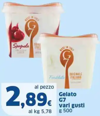 Sigma Gelato G7 vari gusti g 500 offerta