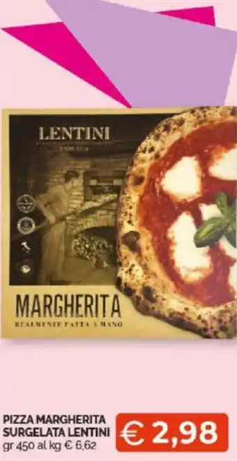 PIZZA MARGHERITA SURGELATA LENTINI gr 450