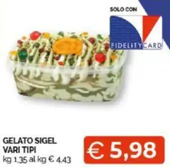 Mercatò Extra GELATO SIGEL VARI TIPI kg 1,35 offerta