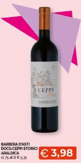 Mercatò Extra BARBERA D'ASTI DOCG CEPPI STORICI ARALDICA cl 75 offerta