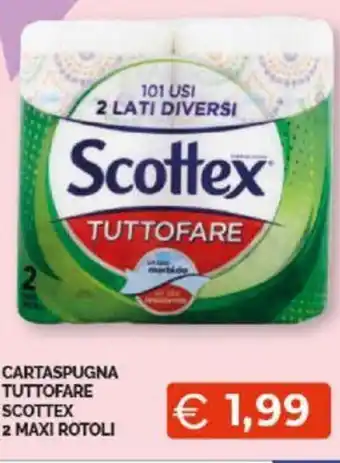 Mercatò Extra CARTASPUGNA TUTTOFARE SCOTTEX 2 MAXI ROTOLI offerta