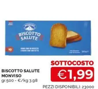 Mercatò BISCOTTO SALUTE MONVISO gr.500 offerta