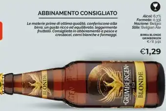 Mercatò BIRRA BLONDE GRIMBERGEN offerta